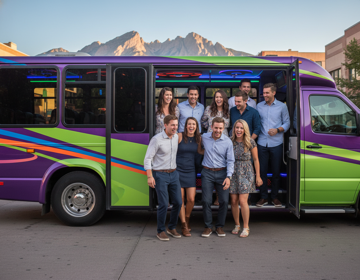 Boulder party bus and bus charter